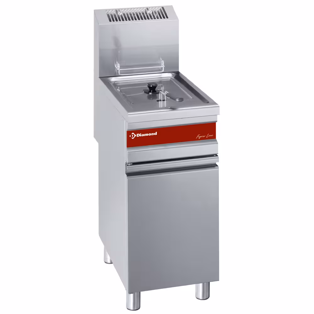 Friteuse gaz 1 cuve 15 litres sur armoire - restauration professionnel de qualité