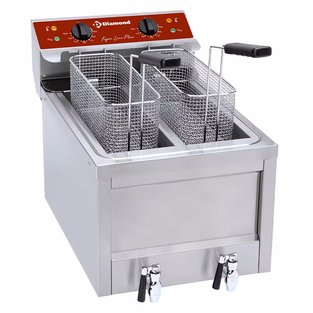 Friteuse électrique 2 x 8 Lit. - - équipement professionnel de qualité
