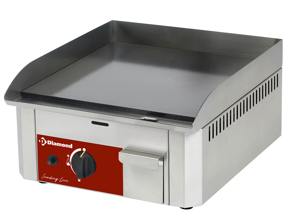 Plaque à snacker gaz,  surface émaillée - restauration professionnel de qualité