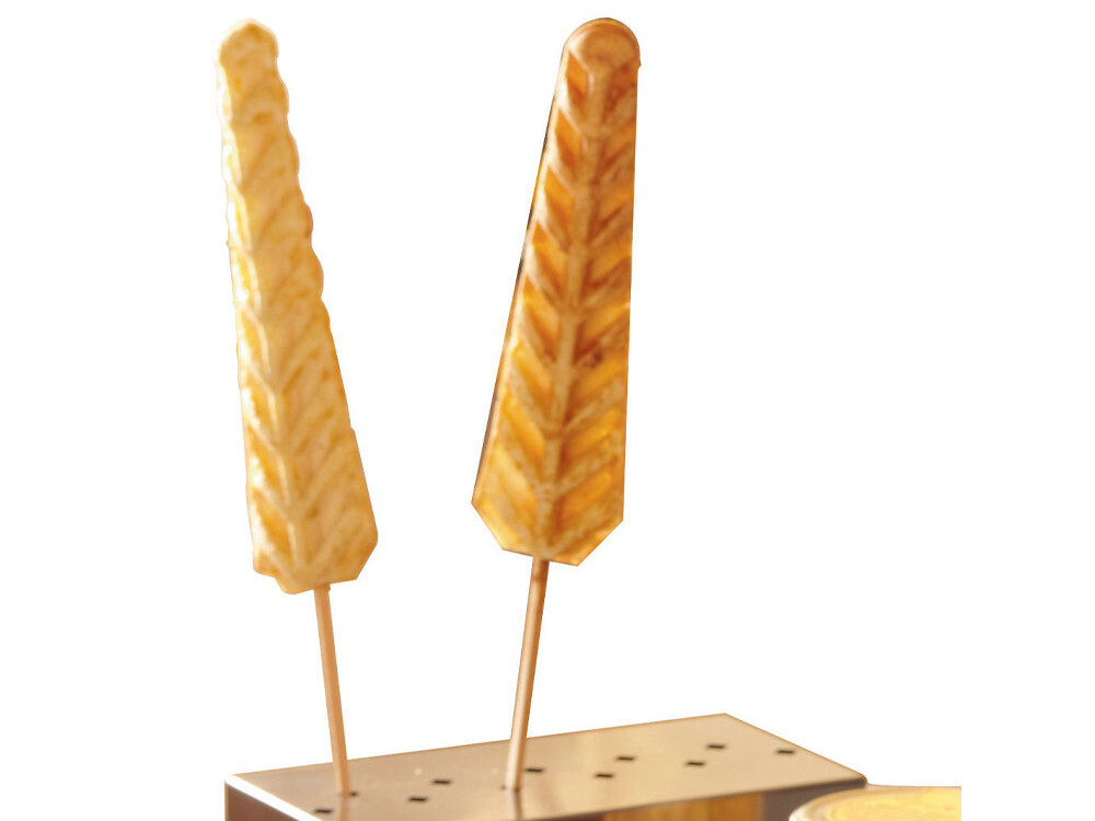 Présentoir en inox pour gaufres en épi - cuisine professionnel de qualité