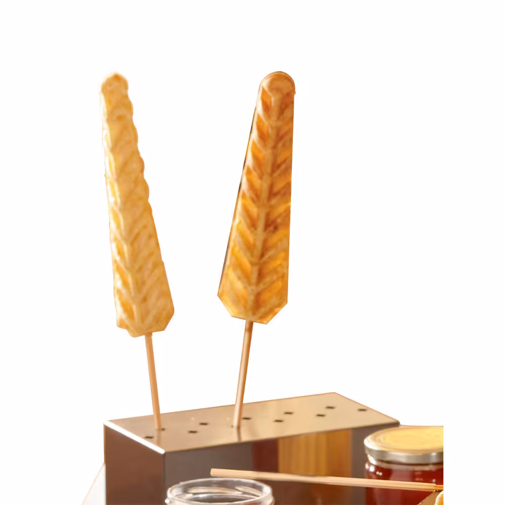 Présentoir en inox pour gaufres en épi - cuisine professionnel de qualité
