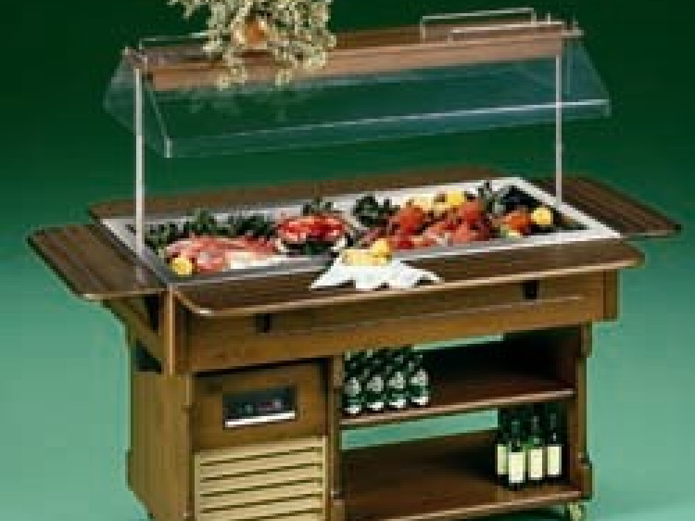 Buffet avec cuve réfrigérée (1307x587 mm) - professionnel professionnel de qualité