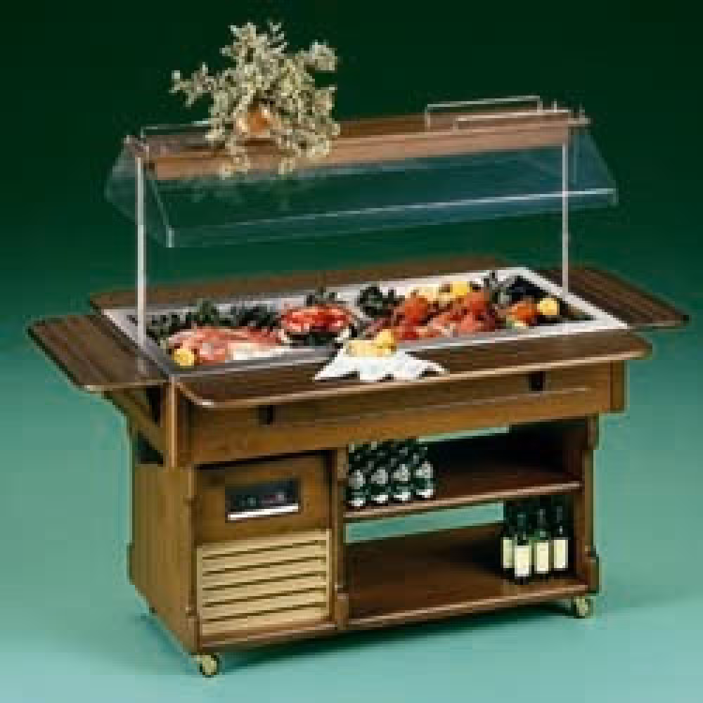 Buffet avec cuve réfrigérée (1307x587 mm) - professionnel professionnel de qualité