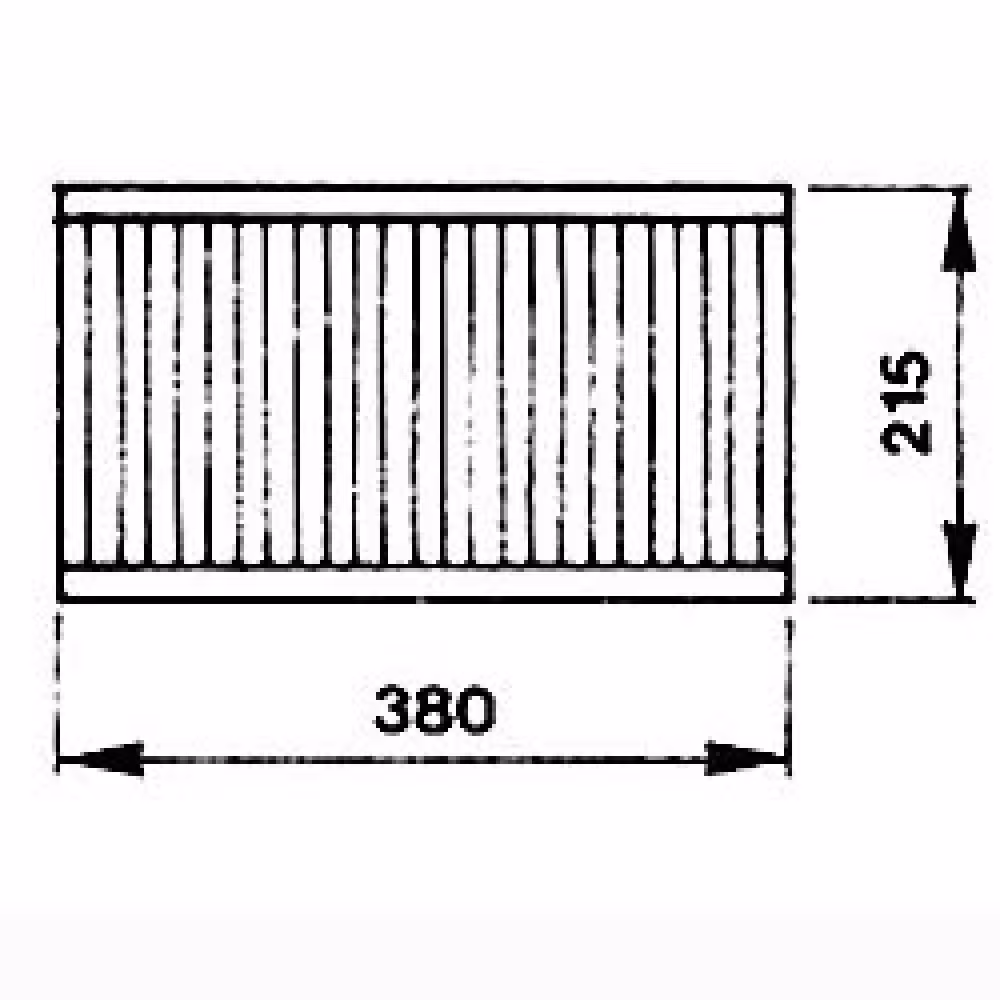 1/2 grille de cuisson,  dimensions 380x215 mm - professionnel professionnel de qualité