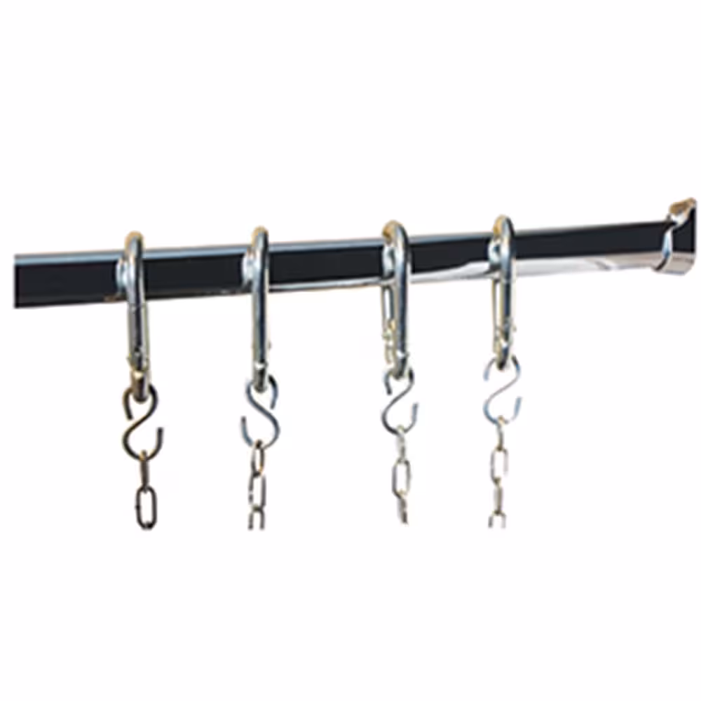 Kit charcuterie barre inox et 4 crochets (complémentaire) - cuisine professionnel de qualité