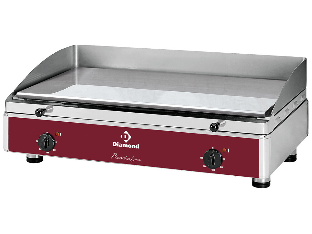 Plaque de cuisson lisse,  chromée,  électrique - cuisine professionnel de qualité