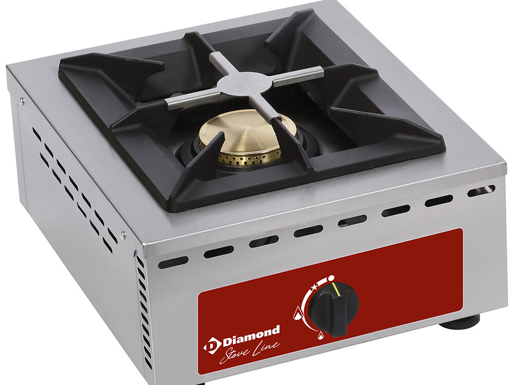 Réchaud de table 1 feu vif (7 kW) - professionnel professionnel de qualité