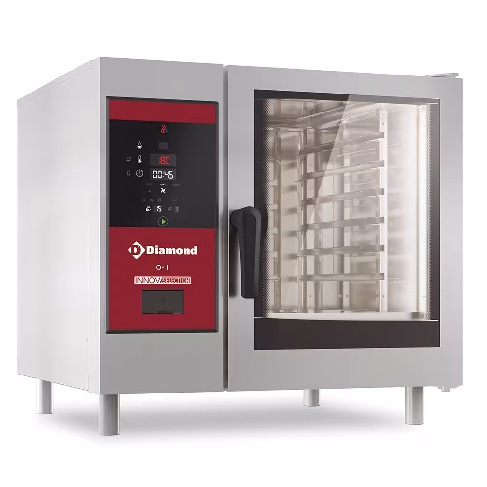 Four électrique vapeur directe et convection,  6x 1/1+Cl... - cuisine professionnel de qualité