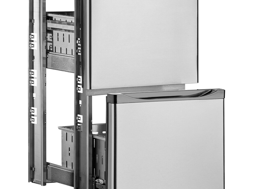 Kit bloc tiroirs,  acier inox,  (1/2 + 1/2) x - restauration professionnel de qualité