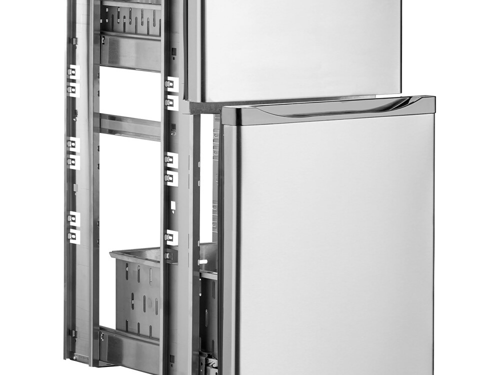 Kit bloc tiroirs, acier inox, (1/3+2/3) x ... - cuisine professionnel de qualité