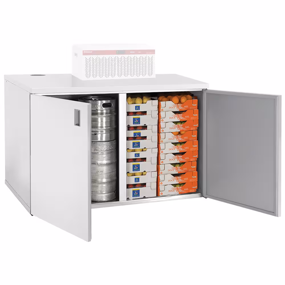 Coffre de "stockage",  1800 litres,  2 portes (sans groupe) - cuisine professionnel de qualité