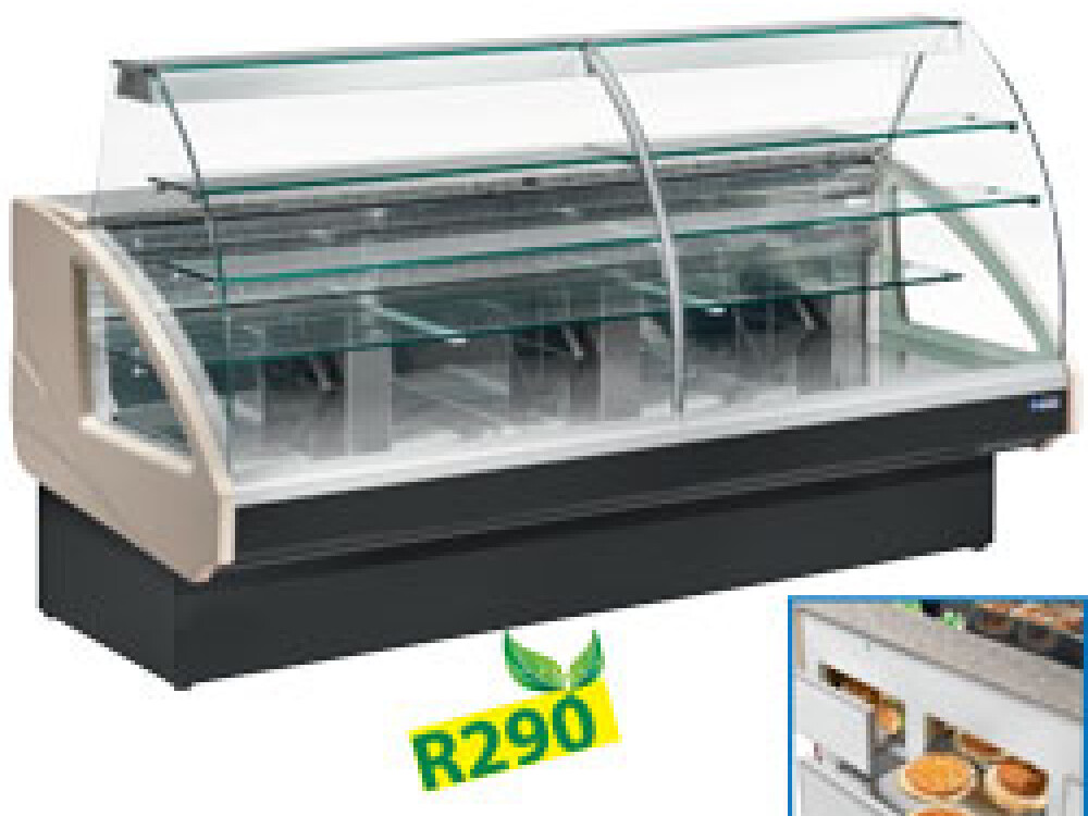 Comptoir vitrine réfrigéré,  statique,  chargement à ... - restauration professionnel de qualité