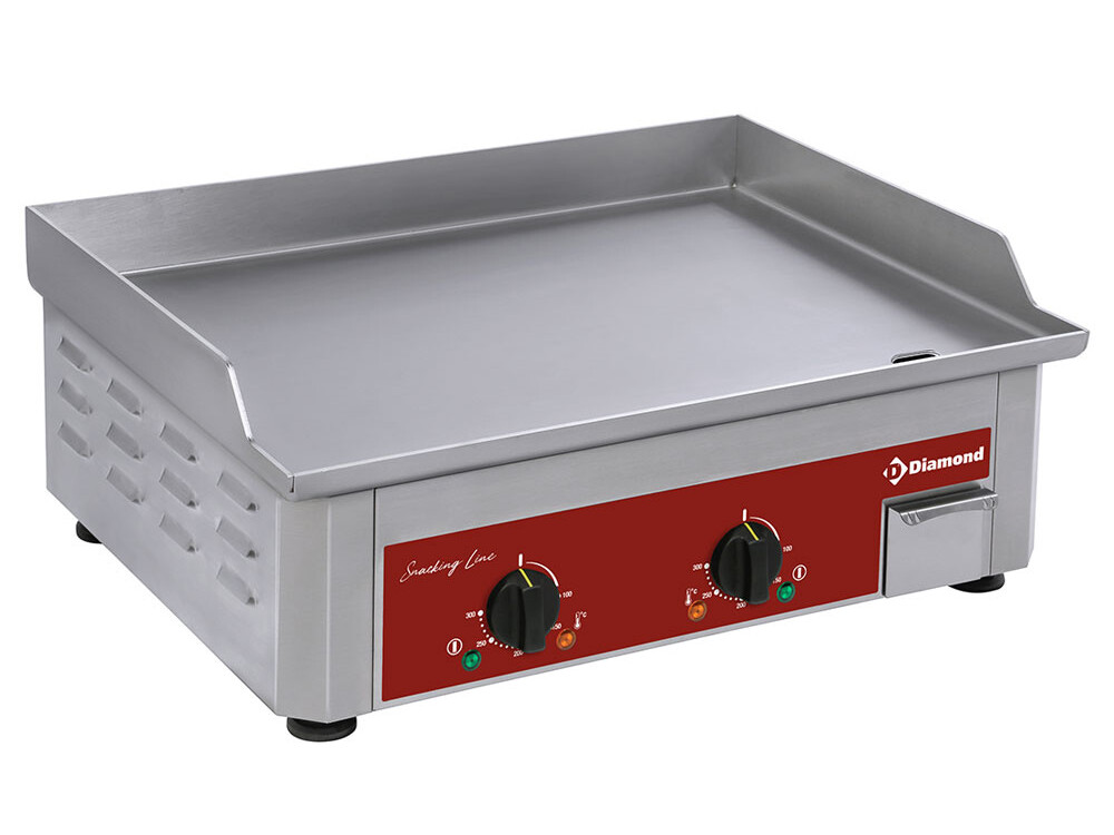 Plaque à snacker électrique,  double,  surface en acier... - cuisine professionnel de qualité