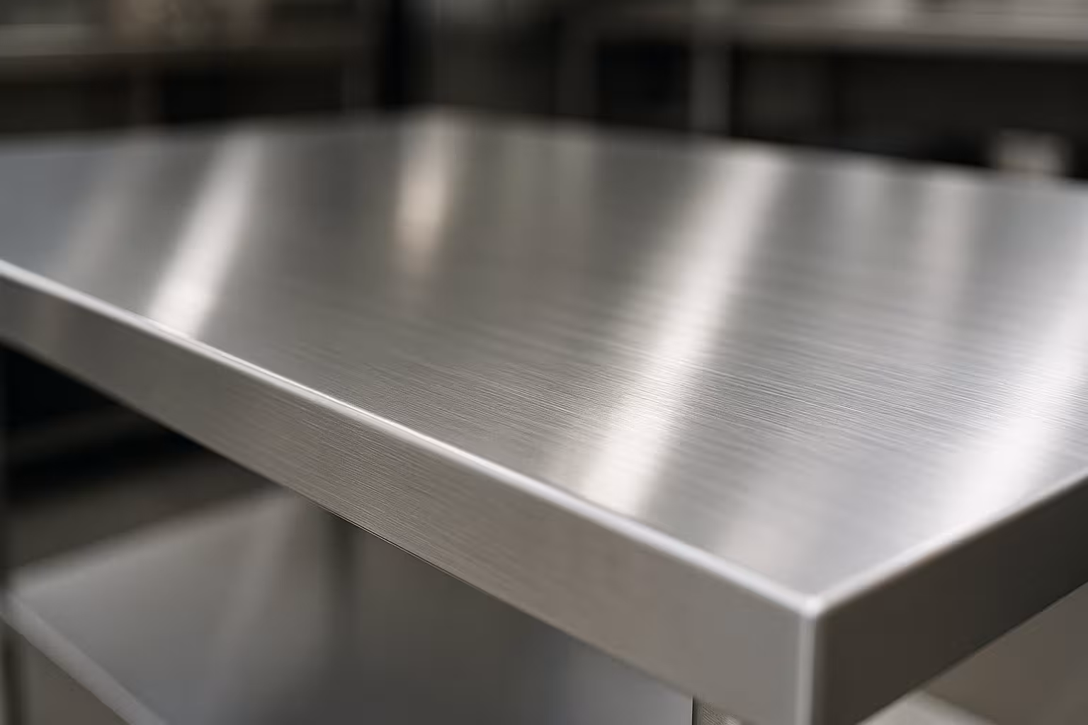 Installation ergonomique d'un plan de travail inox à hauteur adaptée