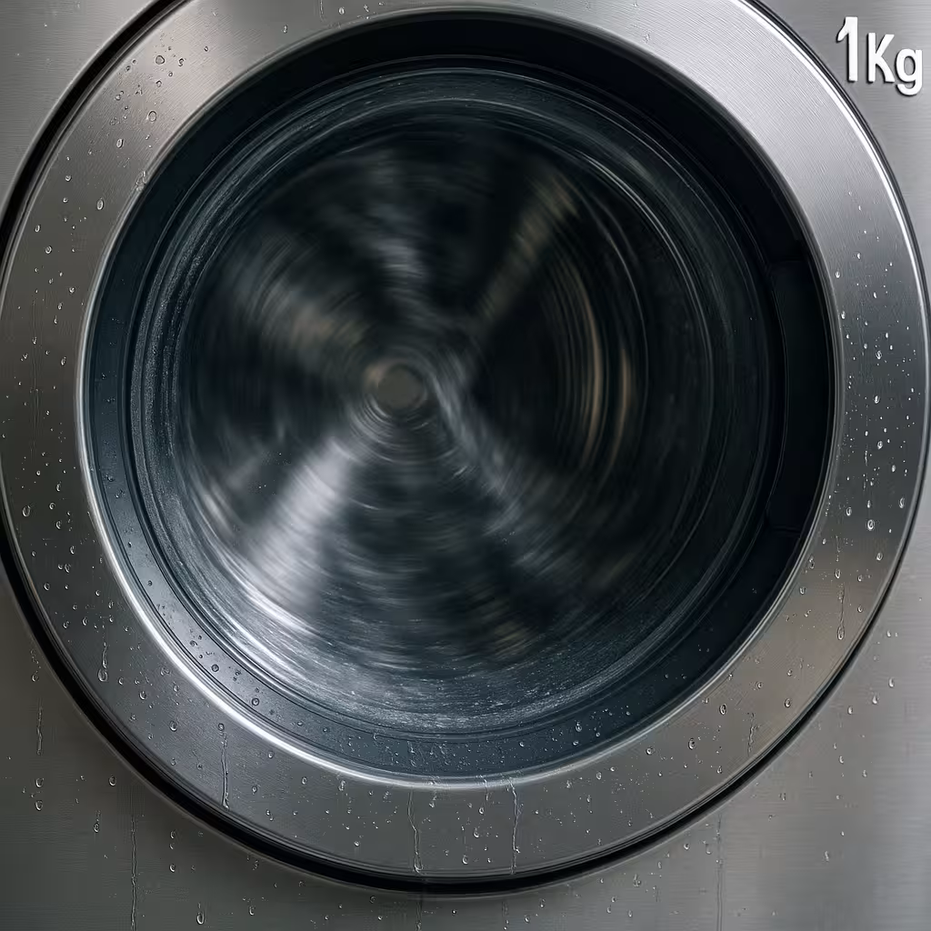 Lave-linge professionnel frontal 18 kg en fonctionnement