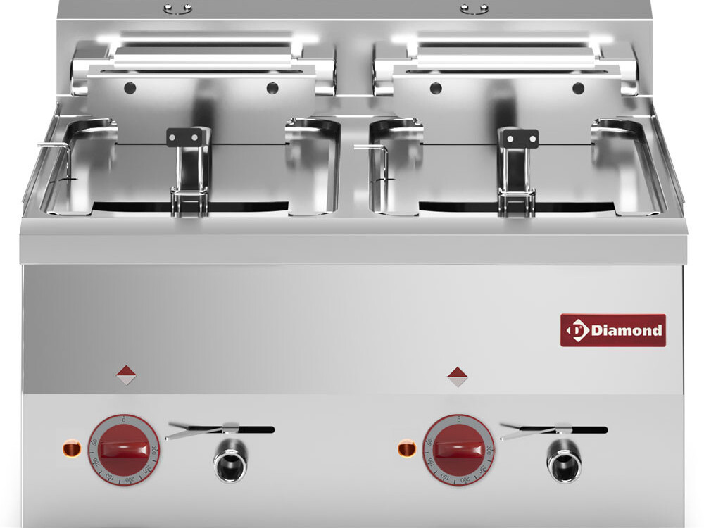 Friteuse électrique, 2 cuves 10 litres -Top- - équipement professionnel de qualité