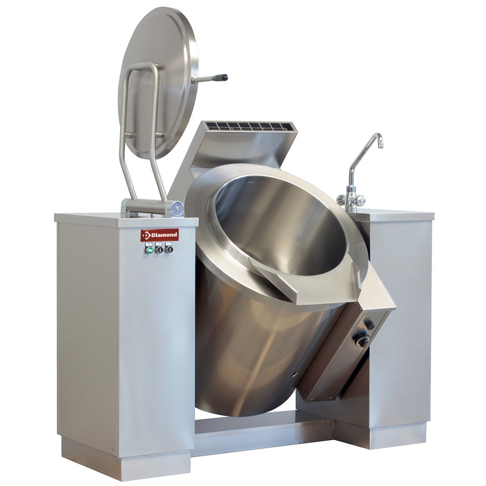 Marmite basculante gaz 300 litres, chauffage indirect - cuisine professionnel de qualité