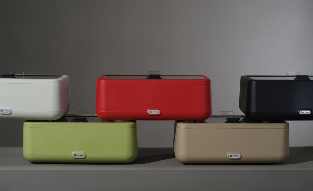 Chafing dish , , designed by Robert Bronwasser, Rouge,... - restauration professionnel, vue détaillée