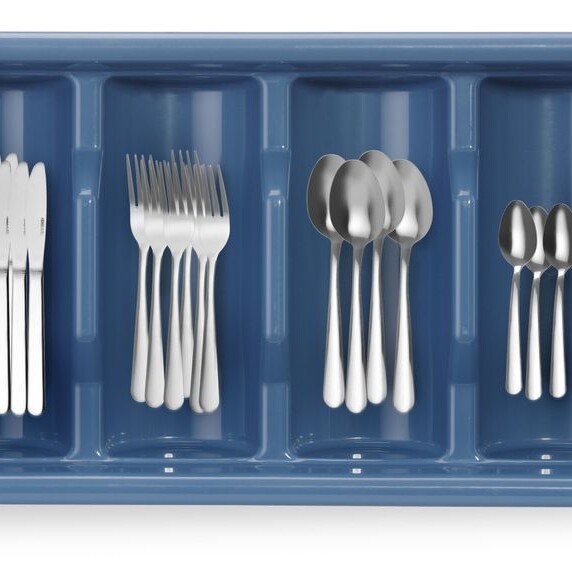 Set de couverts avec bac,  ,  Bleu - cuisine professionnel de qualité