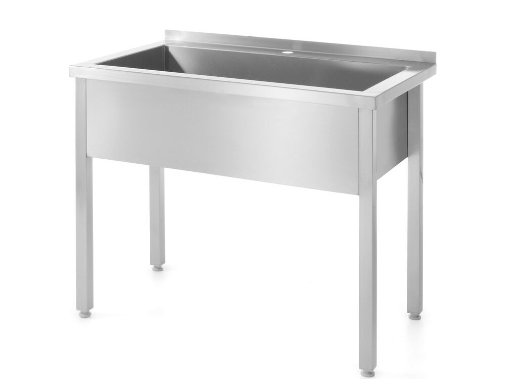 Table avec évier simple – soudée, , Profi Line - professionnel professionnel de qualité