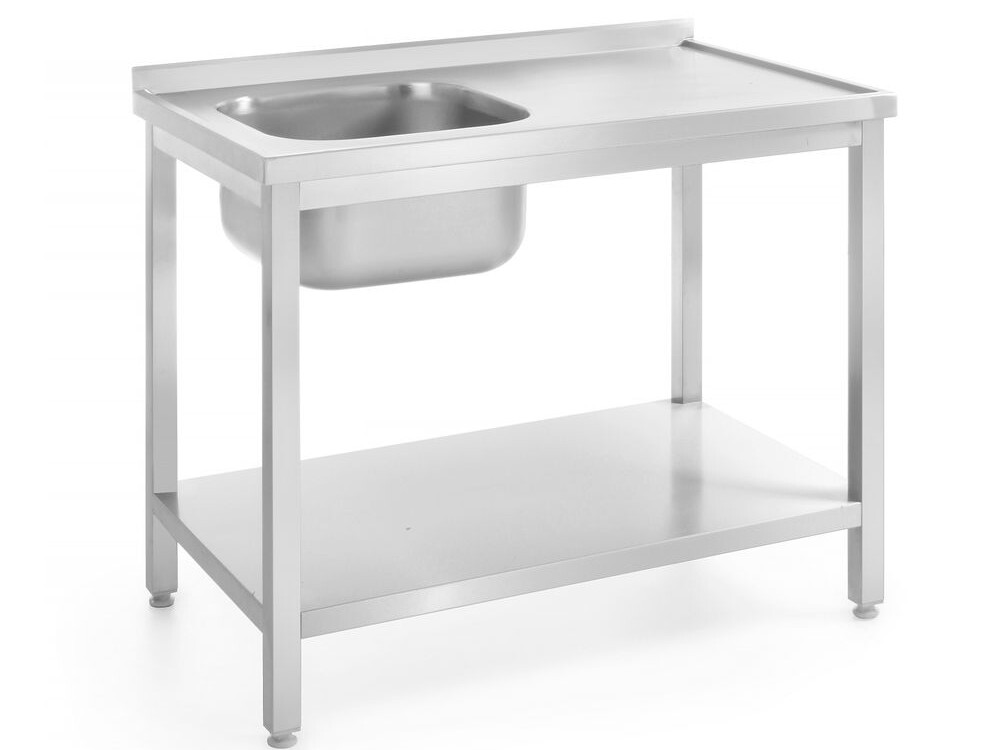 Table d’évier avec étagère – vissée,  profondeur ... - restauration professionnel de qualité