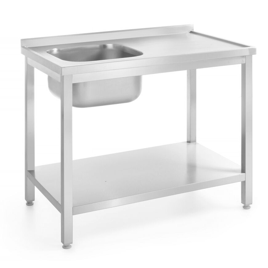 Table d’évier avec étagère – vissée,  profondeur ... - restauration professionnel de qualité