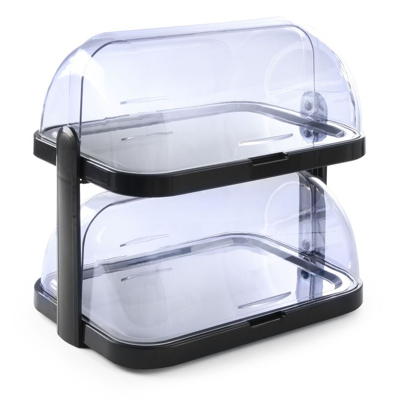 Vitrine réfrigérante Roll-top,  double,  ,  Gris foncé - cuisine professionnel de qualité