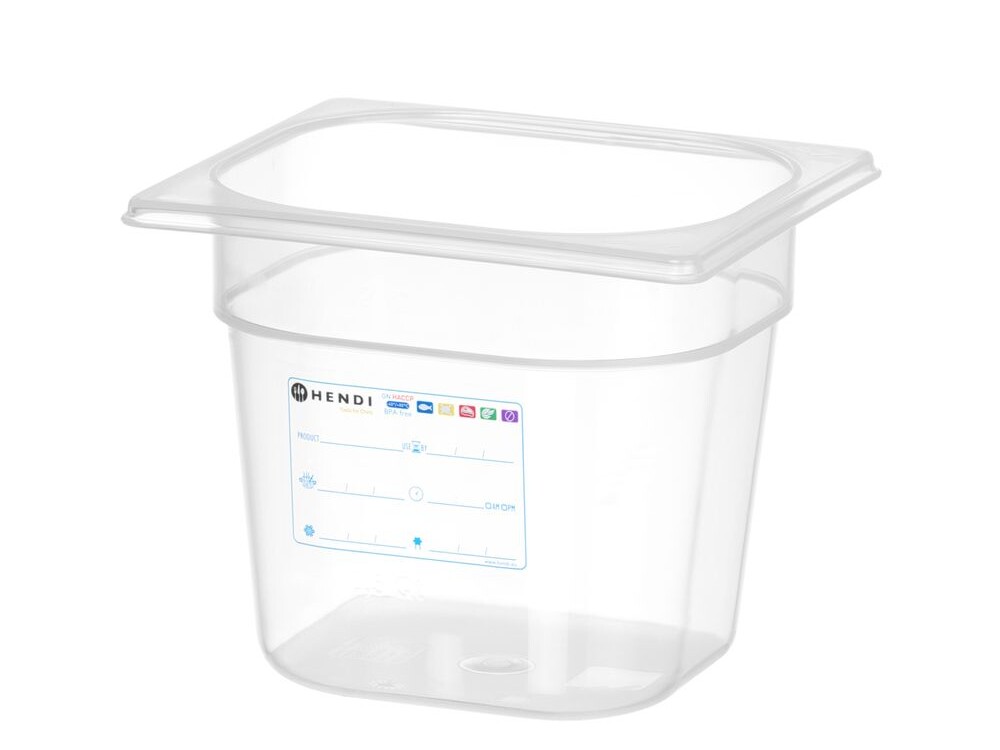 Bac Gastronorme 1/6, , 1/6, 2, Transparent - cuisine professionnel de qualité