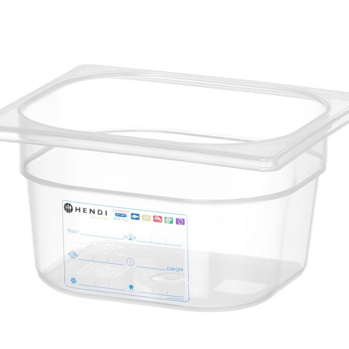 Bac Gastronorme 1/6,  ,  1/6,  1,  Transparent - restauration professionnel de qualité